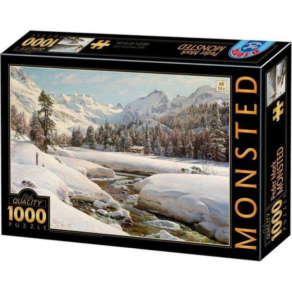 D-TOYS Puzzle Paesaggio Invernale In Svizzera Vicino All'engadina 1000 Pezzi-image