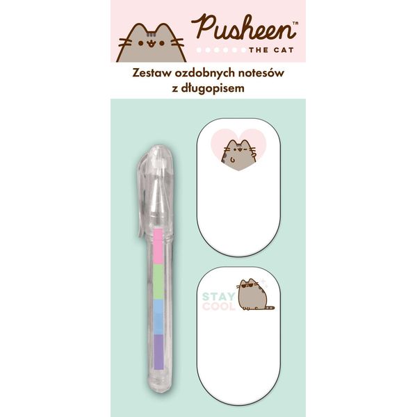 Set Di Penna E Quaderno Decorativo Majewski Arcobaleno Pusheen-image