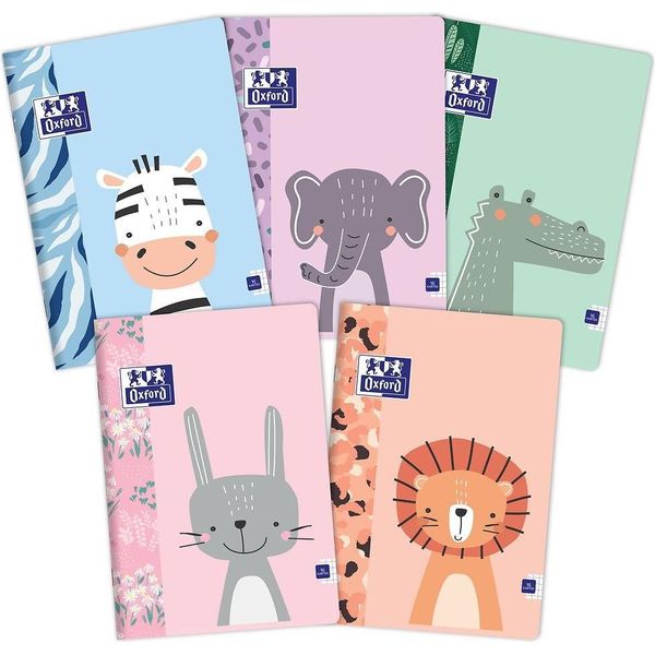 Taccuino Oxford A5 16K A Scacchi 90G Animali Per Bambini-image