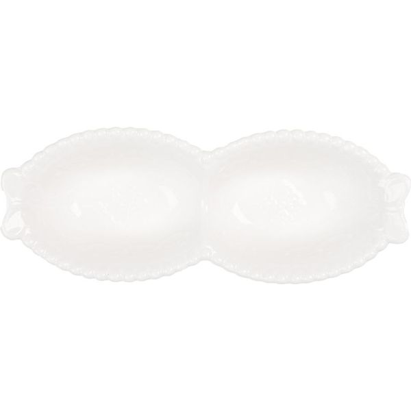 Ciotola Clayre & Eef 100 Ml Farfalle In Vetroceramica Bianca-image