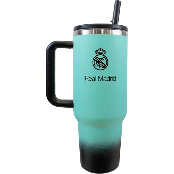 Real Madrid Cf - Bicchiere Da 1,2 L TA13438 (Taglia Unica) (Verde Menta/Nero)-image