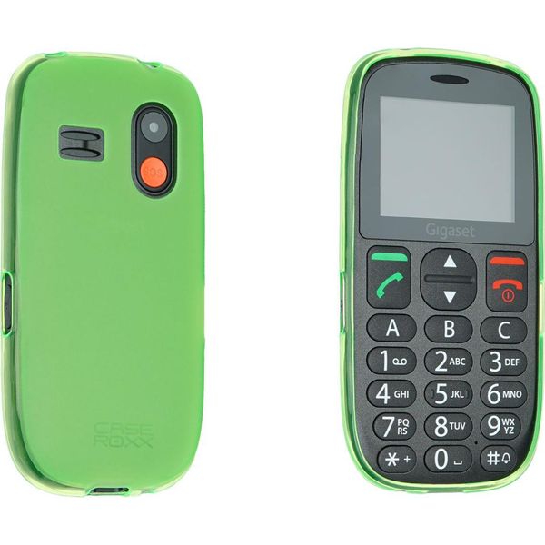 Caseroxx Cover Protettiva In Tpu Compatibile Con Gigaset GL395, Custodia In Gomma Per Cellulare Verde-image