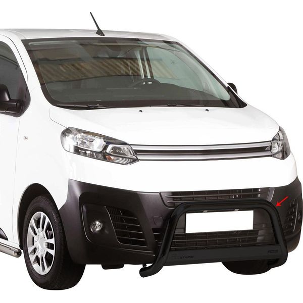 Barra Di Protezione Paraurti Anteriore Per Citroen Jumpy 2016-2025 ø63Mm Acciaio Nero-image
