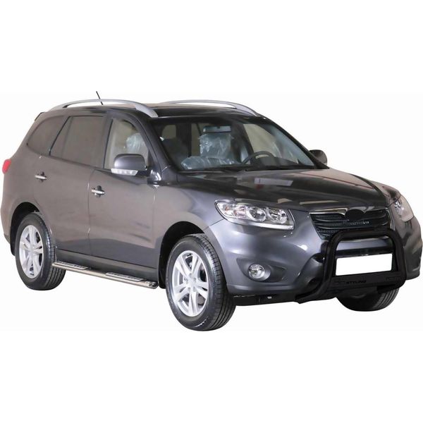Barra Di Protezione Paraurti Anteriore Per Hyundai Santa Fe 2009-2012 ø63Mm Acciaio Nero-image