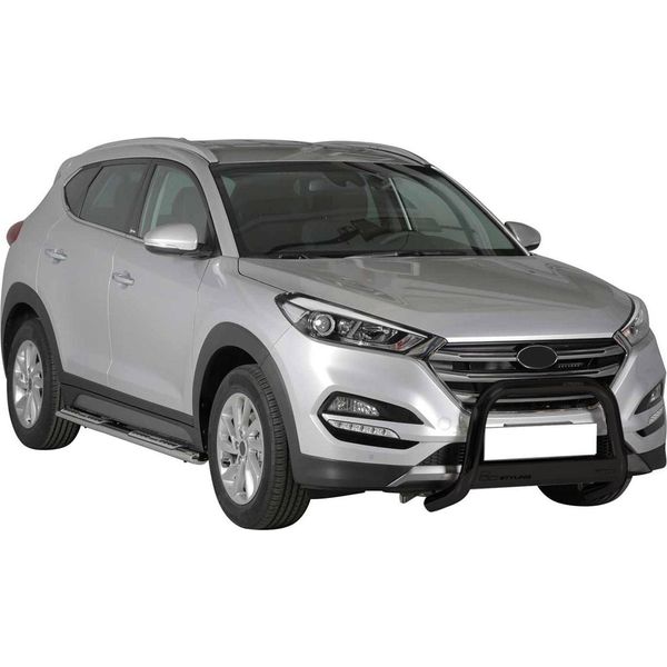 Barra Di Protezione Paraurti Anteriore Per Hyundai Tucson 2015-2018 ø63Mm Acciaio Nero-image