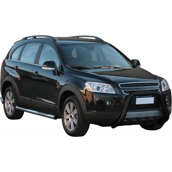 Barra Di Protezione Paraurti Anteriore Per Chevrolet Captiva 2006-2010 ø76Mm Acciaio Nero-image