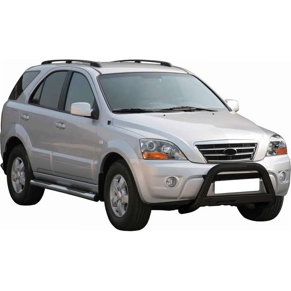 Barra Di Protezione Paraurti Anteriore Per Kia Sorento 2006-2009 ø63Mm Acciaio Protezione Nera-image