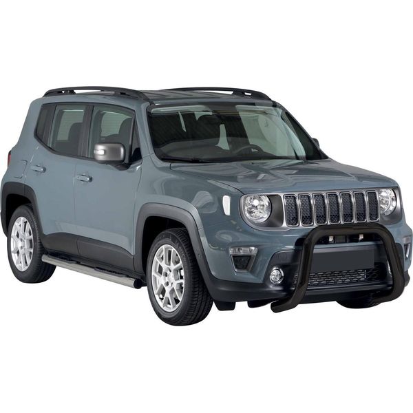 Barra Di Protezione Paraurti Anteriore Per Jeep Renegade 2018-2022 ø76Mm Acciaio Nero-image