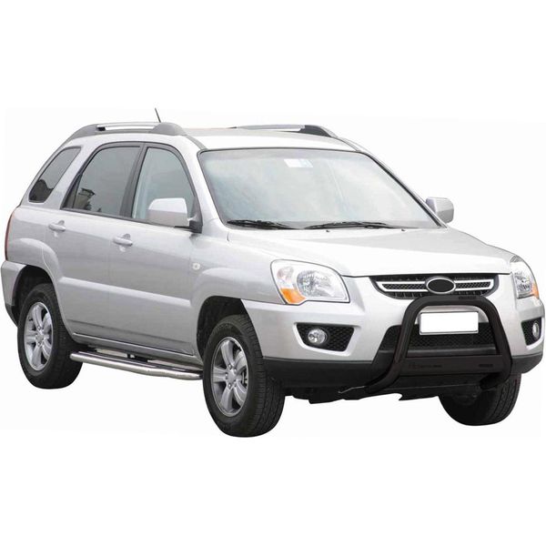Barra Di Protezione Paraurti Anteriore Per Kia Sportage 2008-2010 ø63Mm Acciaio Nero-image