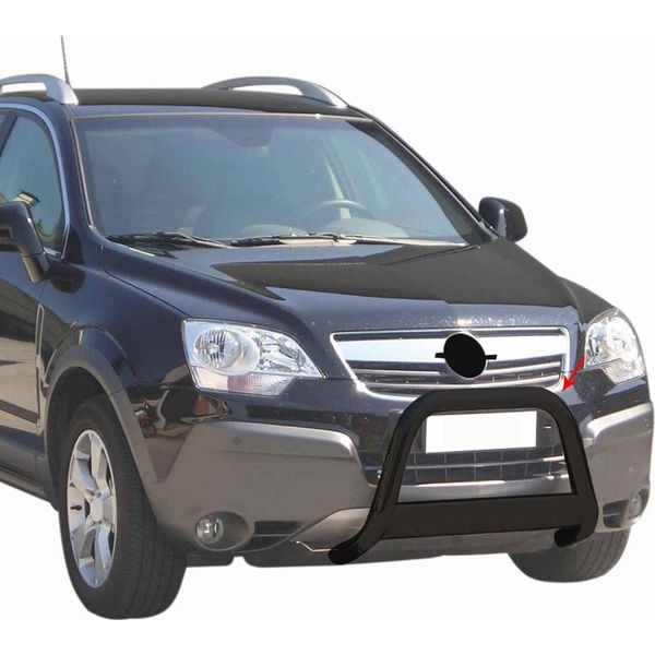 Barra Di Protezione Paraurti Anteriore Per Opel Antara 2007-2011 ø63Mm Acciaio Protezione Nera-image