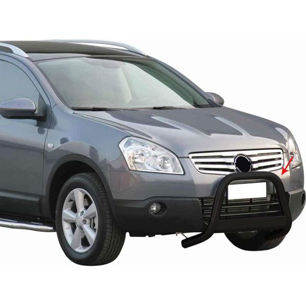 Barra Di Protezione Paraurti Anteriore Per Nissan Qashqai +2 2008-2013 ø63Mm Acciaio Nero-image