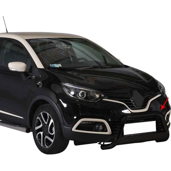 Barra Di Protezione Paraurti Anteriore Per Renault Captur 2013-2017 ø63Mm Acciaio Nero-image