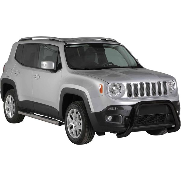 Barra Di Protezione Paraurti Anteriore Per Jeep Renegade 2014-2017 ø76Mm Acciaio Nero-image