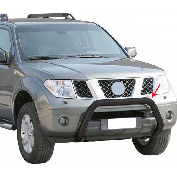 Barra Di Protezione Paraurti Anteriore Per Nissan Pathfinder 2005-2011 ø76Mm Acciaio Nero-image