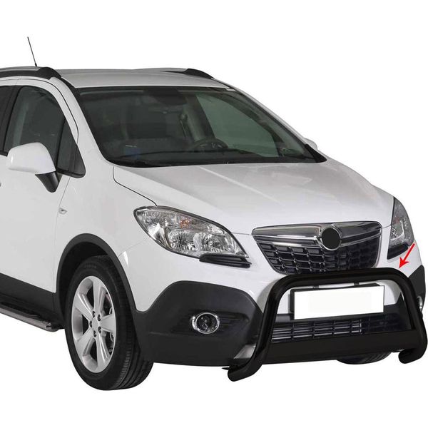Barra Di Protezione Paraurti Anteriore Per Opel Mokka 2012-2016 ø63Mm Acciaio Protezione Nera-image