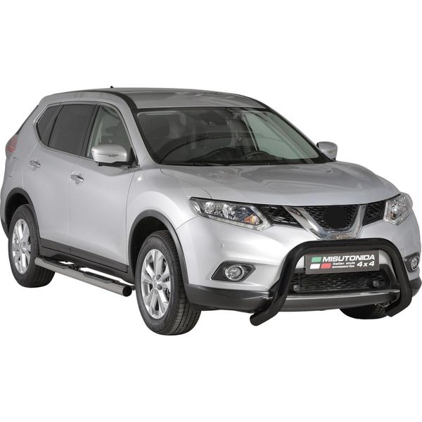 Barra Di Protezione Paraurti Anteriore Per Nissan X-Trail 2015-2017 ø76Mm Acciaio Nero-image