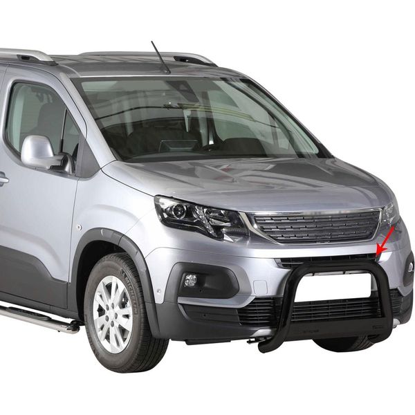 Barra Di Protezione Paraurti Anteriore Per Peugeot Rifter 2018-2021 ø63Mm Acciaio Nero-image