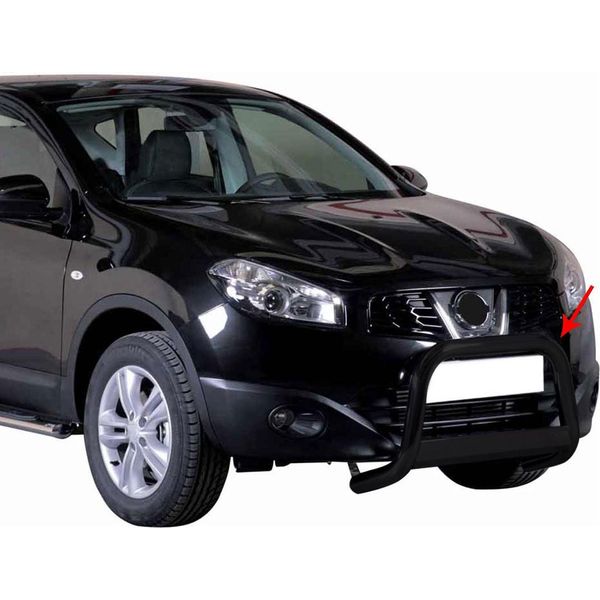 Barra Di Protezione Paraurti Anteriore Per Nissan Qashqai 2010-2013 ø63Mm Acciaio Nero-image