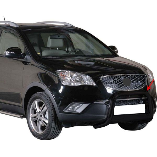 Barra Di Protezione Paraurti Anteriore Per Ssangyong Korando 2011-2019 ø63Mm Acciaio Nero-image