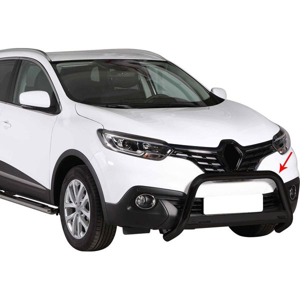 Barra Di Protezione Del Paraurti Anteriore Per Renault Kadjar 2015-2018 ø63Mm Acciaio Nero-image