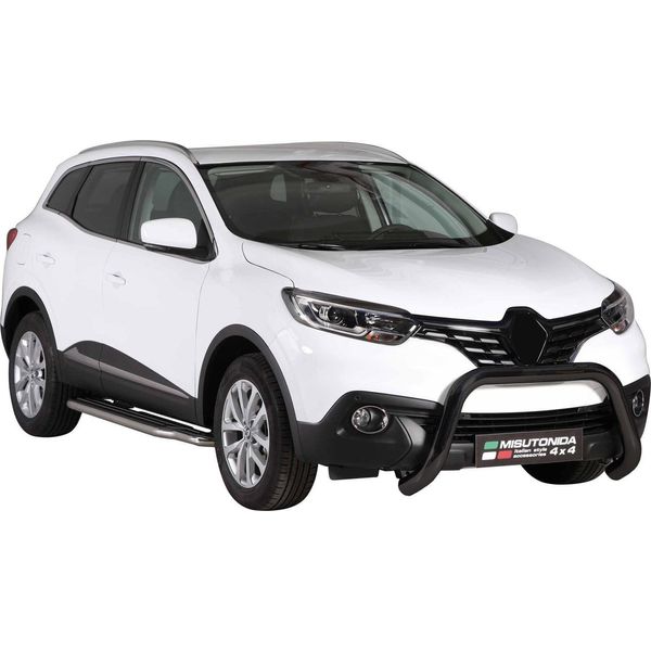 Barra Di Protezione Paraurti Anteriore Per Renault Kadjar 2015-2018 ø76Mm Acciaio Nero-image
