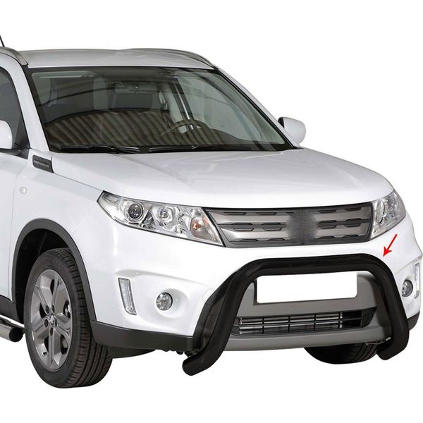 Barra Di Protezione Paraurti Anteriore Per Suzuki Vitara 2015-2018 ø76Mm Acciaio Nero-image