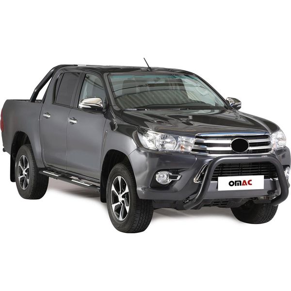 Barra Di Protezione Paraurti Anteriore Per Toyota Hilux 2016-2018 ø76Mm Acciaio Nero-image