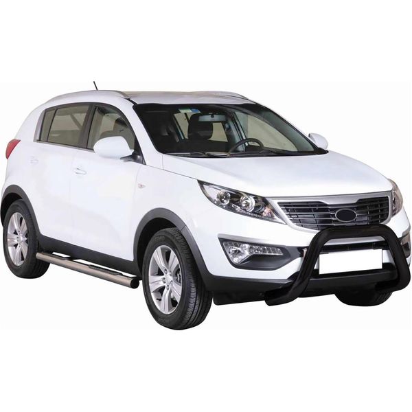 Barra Di Protezione Paraurti Anteriore Per Kia Sportage 2010-2015 ø76Mm Acciaio Nero-image