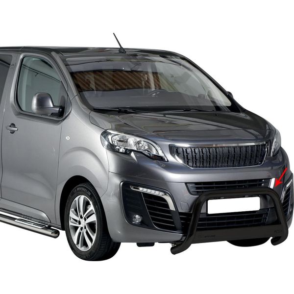 Barra Di Protezione Del Paraurti Anteriore Per Peugeot Expert Traveller 2016-2025 ø63 Nero-image