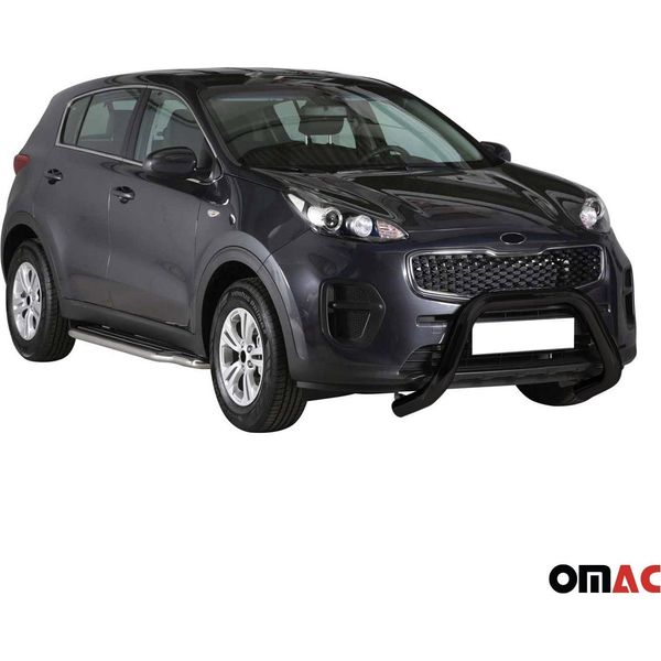 Barra Di Protezione Paraurti Anteriore Per Kia Sportage 2016-2018 ø76Mm Acciaio Nero-image