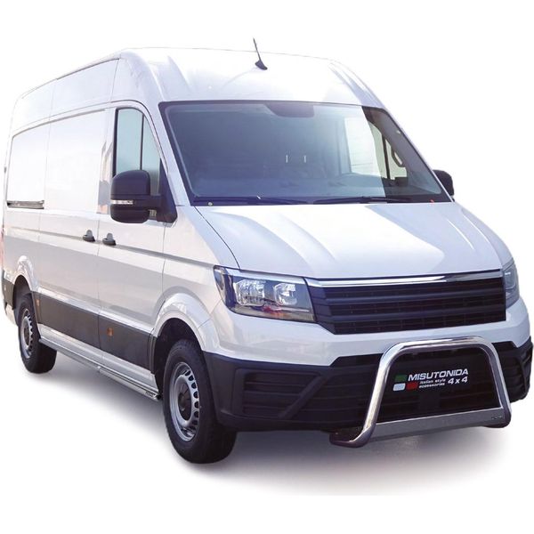 Barra Di Protezione Paraurti Anteriore Per Vw Crafter 2017-2025 ø63Mm Acciaio Protezione Argento-image