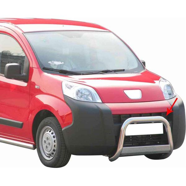 Barra Di Protezione Del Paraurti Anteriore Per Peugeot Bipper 2008-2016 ø63Mm Acciaio Argento-image