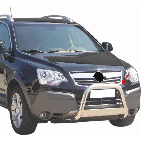 Barra Di Protezione Paraurti Anteriore Per Opel Antara 2007-2011 ø63Mm Acciaio Protezione Argento-image