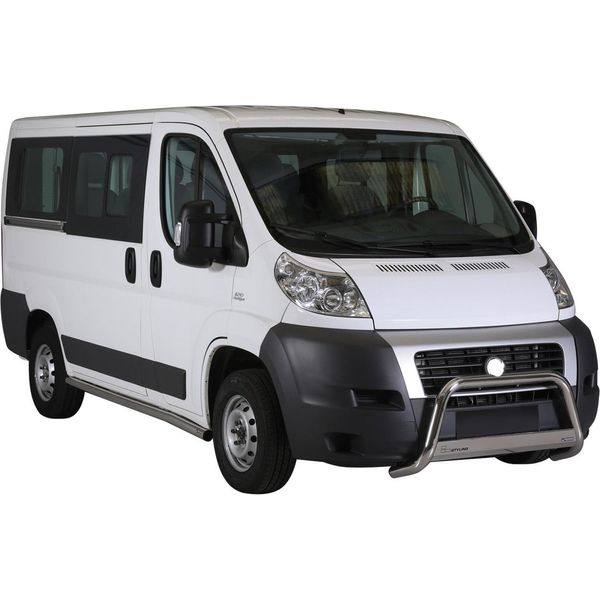 Barra Di Protezione Paraurti Anteriore Per Fiat Ducato 2006-2013 ø63Mm Acciaio Protezione Argento-image