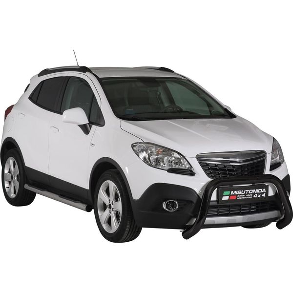 Barra Di Protezione Paraurti Anteriore Per Opel Mokka 2012-2016 ø76Mm Acciaio Protezione Nera-image