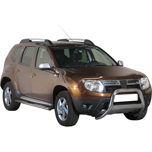 Barra Di Protezione Paraurti Anteriore Per Dacia Duster 2010-2017 ø63Mm Acciaio Protezione Argento-image
