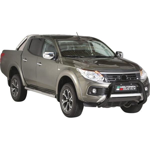 Barra Di Protezione Paraurti Anteriore Per Fiat Fullback 2016-2019 ø76Mm Acciaio Nero-image