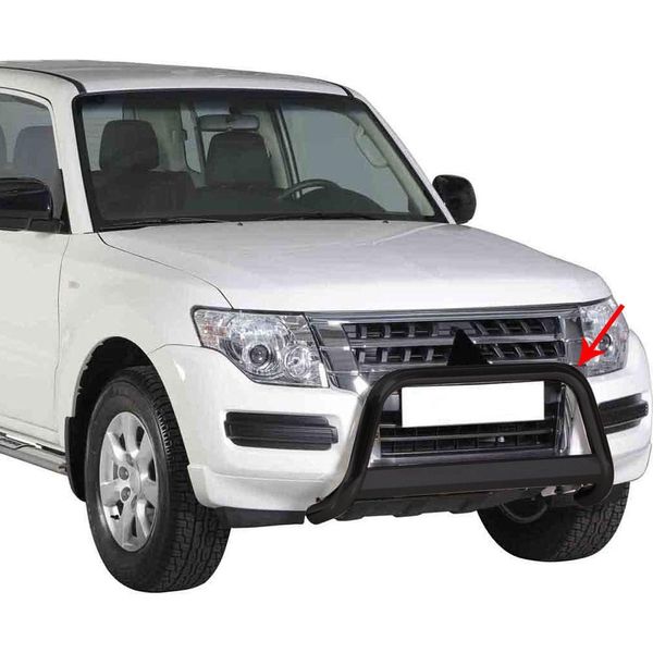 Barra Di Protezione Paraurti Anteriore Per Mitsubishi Pajero 2015-2021 ø63Mm Acciaio Nero-image