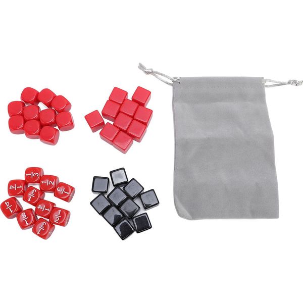 40 Pezzi Di Dadi A 6 Facce Da 16 Mm Con Sacchetto Di Conservazione Per Giochi Educativi-image