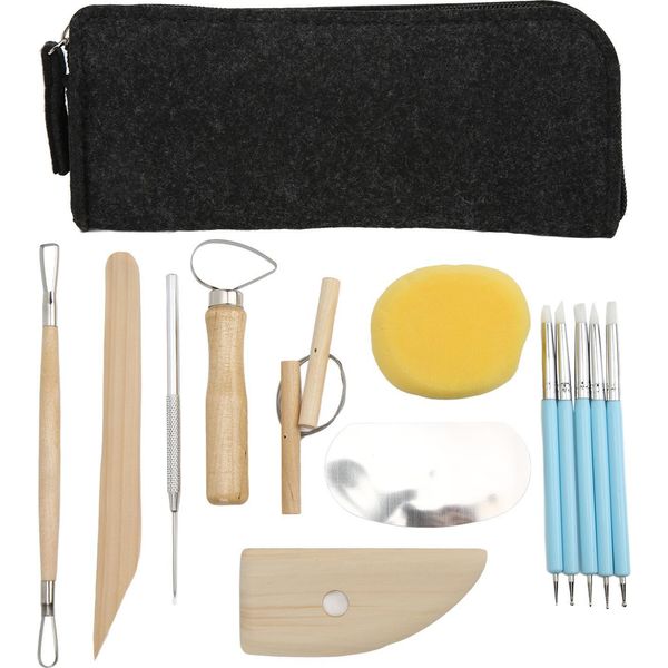14 Pc Strumenti Di Argilla Portatile Multiuso Fai Da Te Artigianato Ceramica Stampaggio Polimero Per La Scultura Modellazione-image
