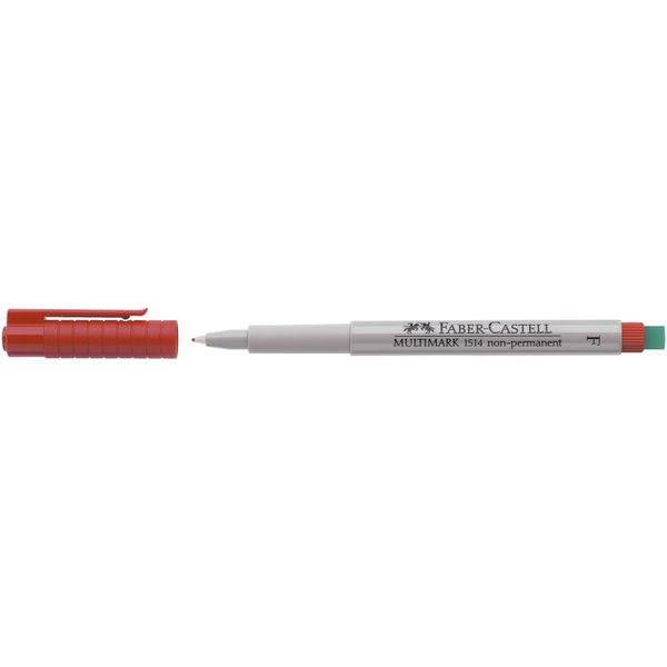 Faber-Castell 151421 Marcatore Cd Multimark - Non Permanente, F, Rosso-image