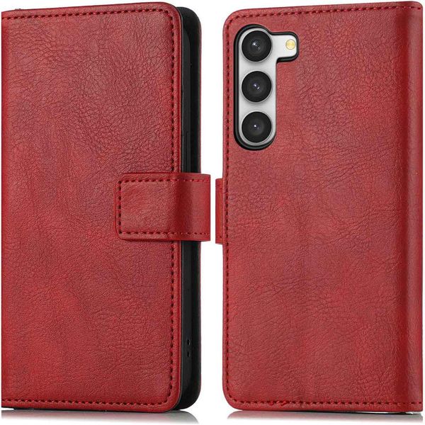 Imoshion Cover Per Cellulare Per Samsung Galaxy S23 - Flip Cover Libreria Flip - Rosso-image