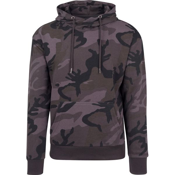 Urban Classics Uomo Cappuccio Camo A Collo Alto Camo Scuro - S-image