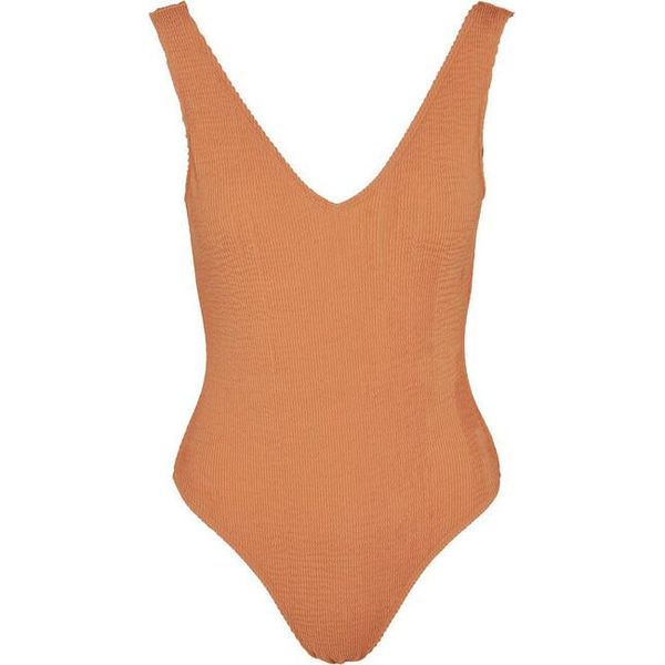 Urban Classics - Costume Da Bagno A Gamba Alta Con Pieghe Papaya - Xs-image