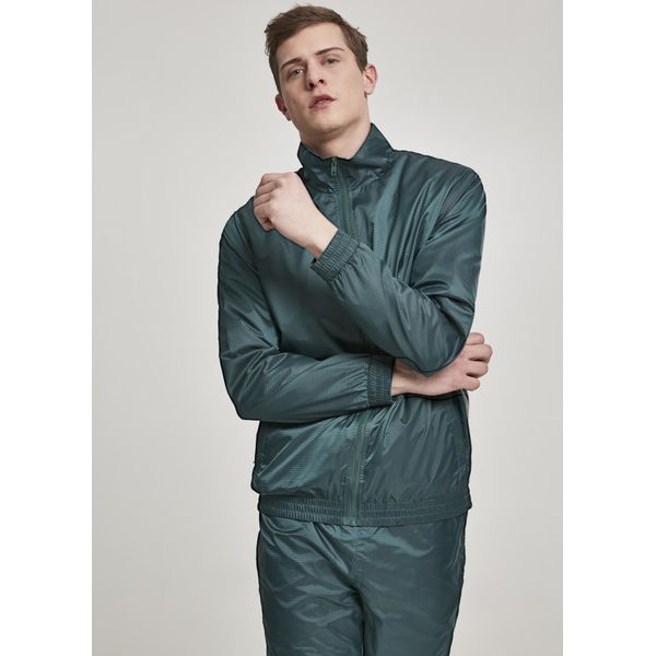 Urban Classics Giacca Leggera Jacquard Track Jacket Bottlegreen-S-image