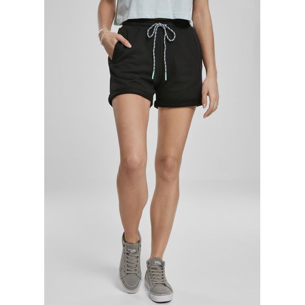 Urban Classics - Pantaloncini Da Donna In Spugna Nera - S-image