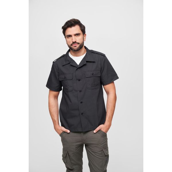 Brandit Us Ripstop Camicia A Maniche Corte Nera, Xl-image