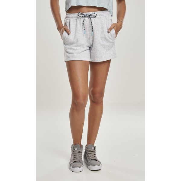 Urban Classics - Pantaloncini Da Donna In Spugna Grigio Chiaro - S-image