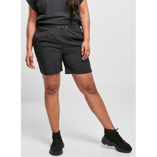 Urban Classics - Pantaloncini In Nylon Stropicciato Da Donna, Nero - 3XL-image
