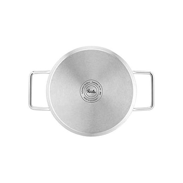 Fissler Pure Collection / Pentola Per Arrostire In Acciaio Inox (Ø 24 Cm, 3,9L), Con Coperchio In Vetro, Scalatura Interna - Induzione-image